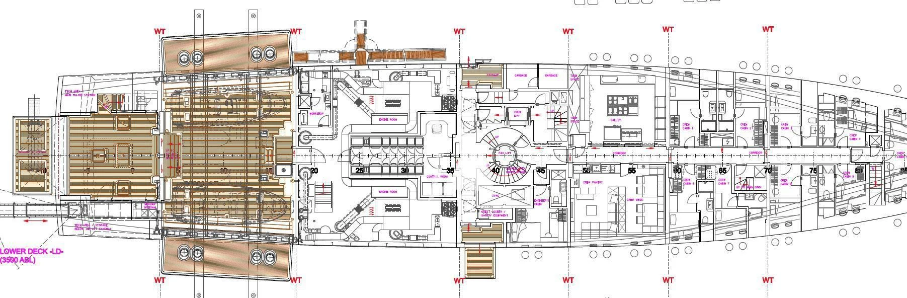 diagram aboard STELLA MARIS Yacht for Sale