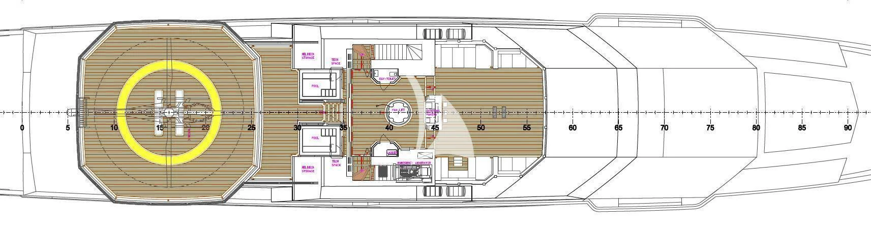 diagram aboard STELLA MARIS Yacht for Sale