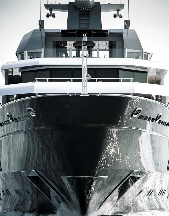 the front of a ship aboard STELLA MARIS Yacht for Sale