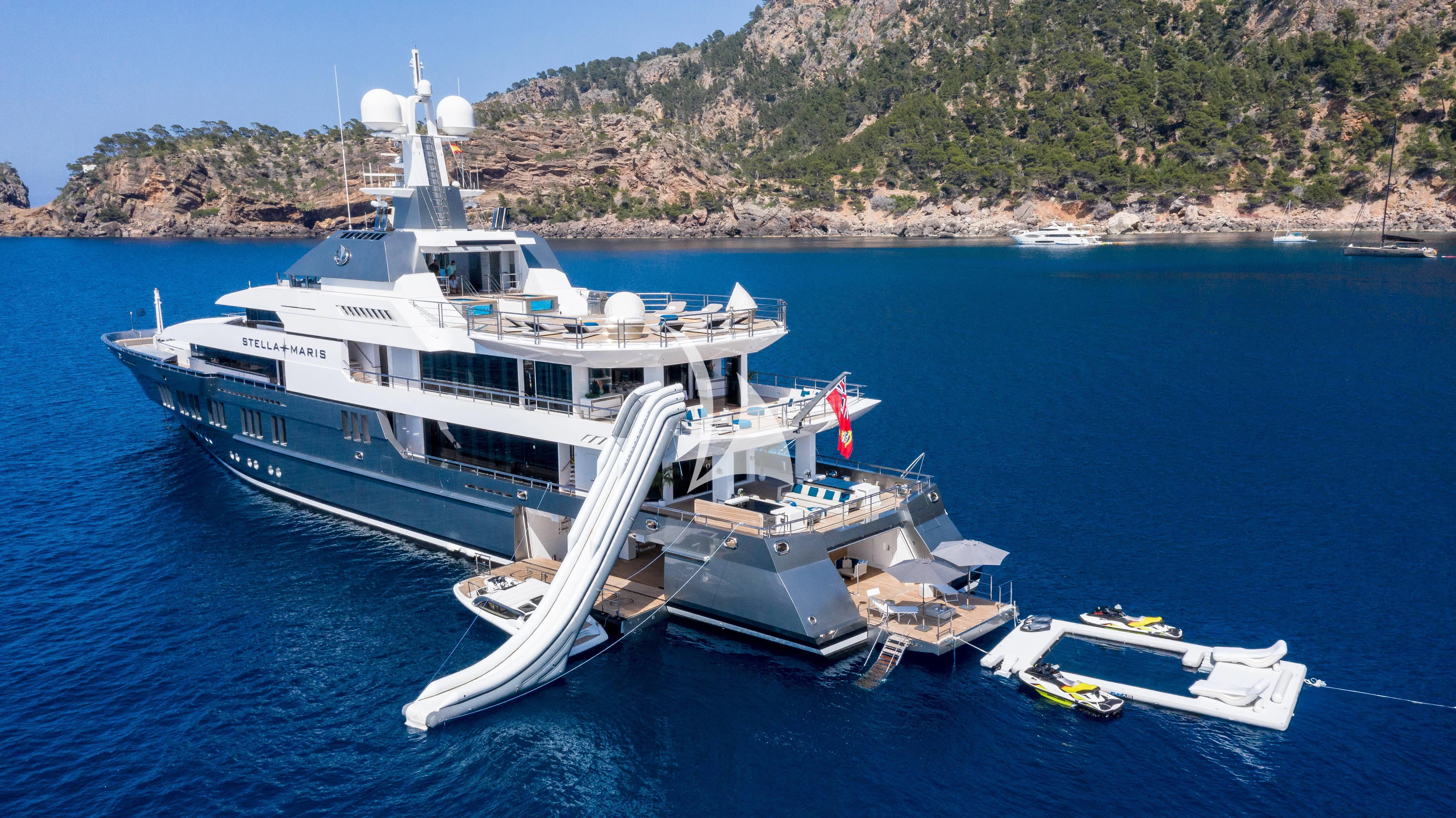 a boat on the water aboard STELLA MARIS Yacht for Sale