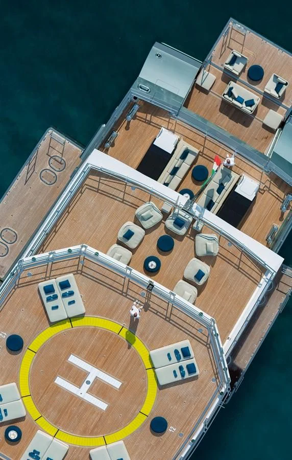 a high angle view of a board game aboard STELLA MARIS Yacht for Sale