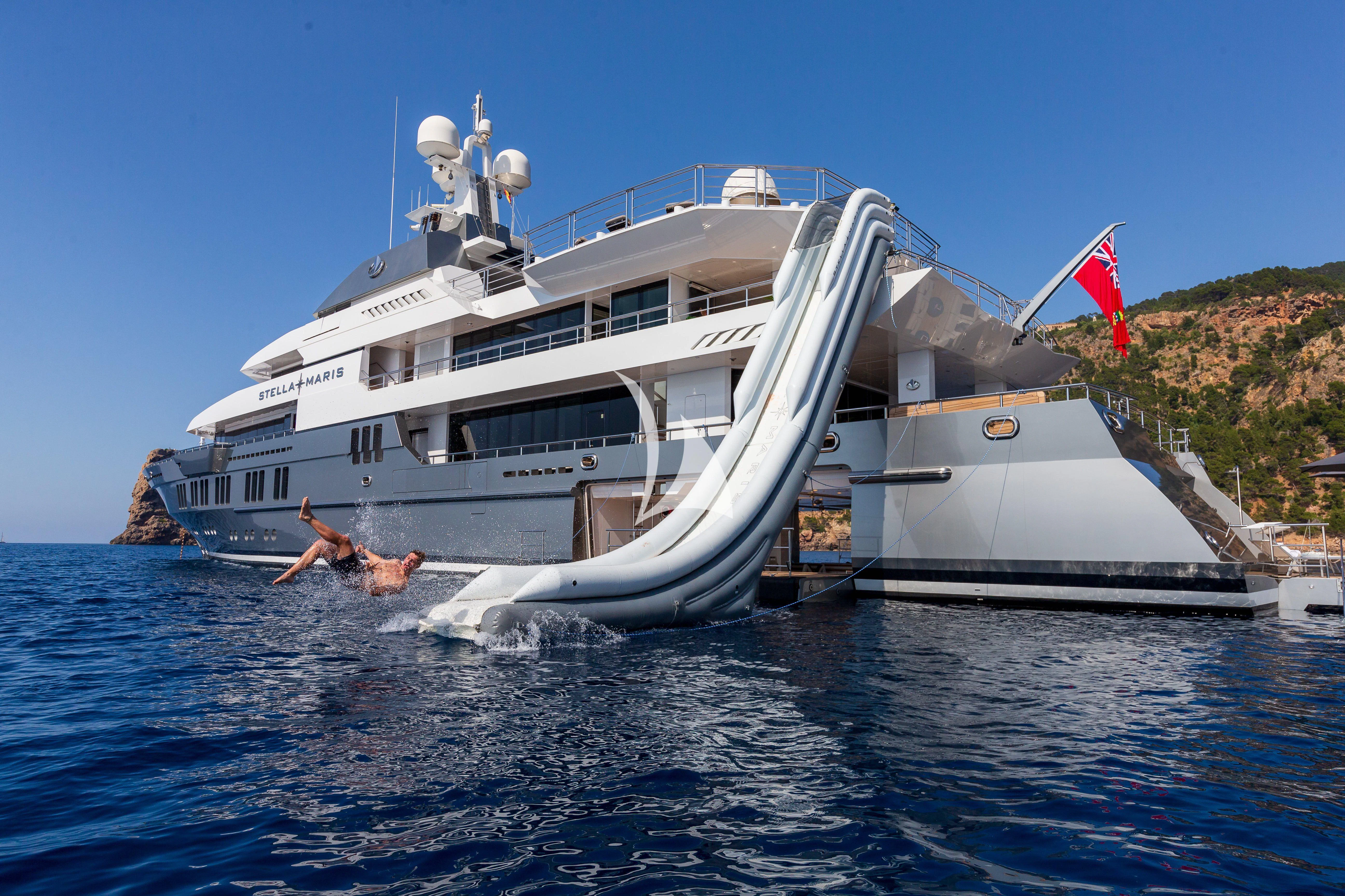 a boat on the water aboard STELLA MARIS Yacht for Sale