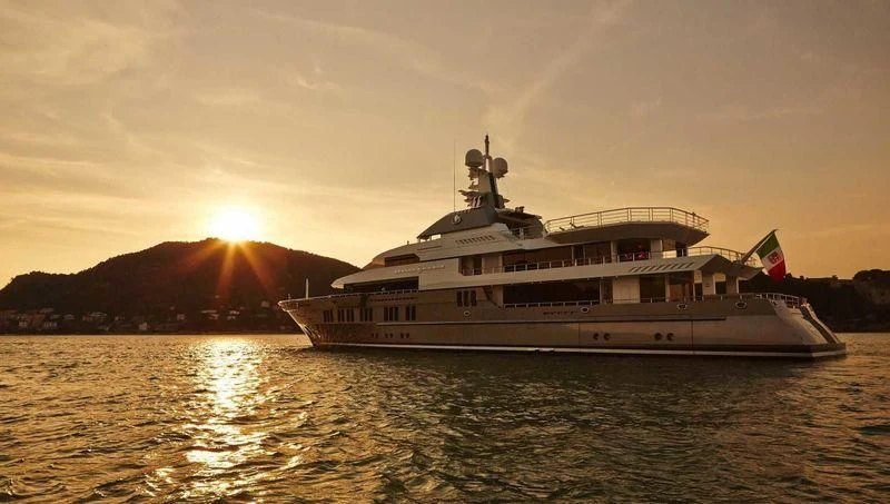 a boat on the water aboard STELLA MARIS Yacht for Sale