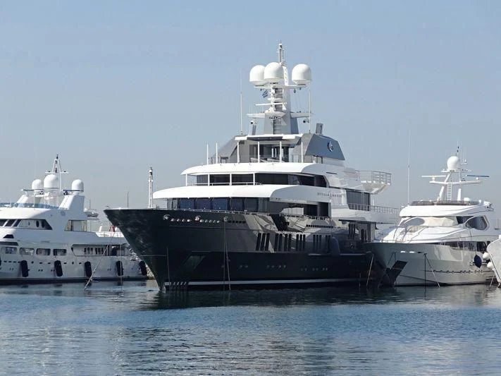 a few large boats in the water aboard STELLA MARIS Yacht for Sale