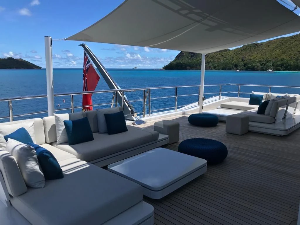 a boat on the water aboard STELLA MARIS Yacht for Sale
