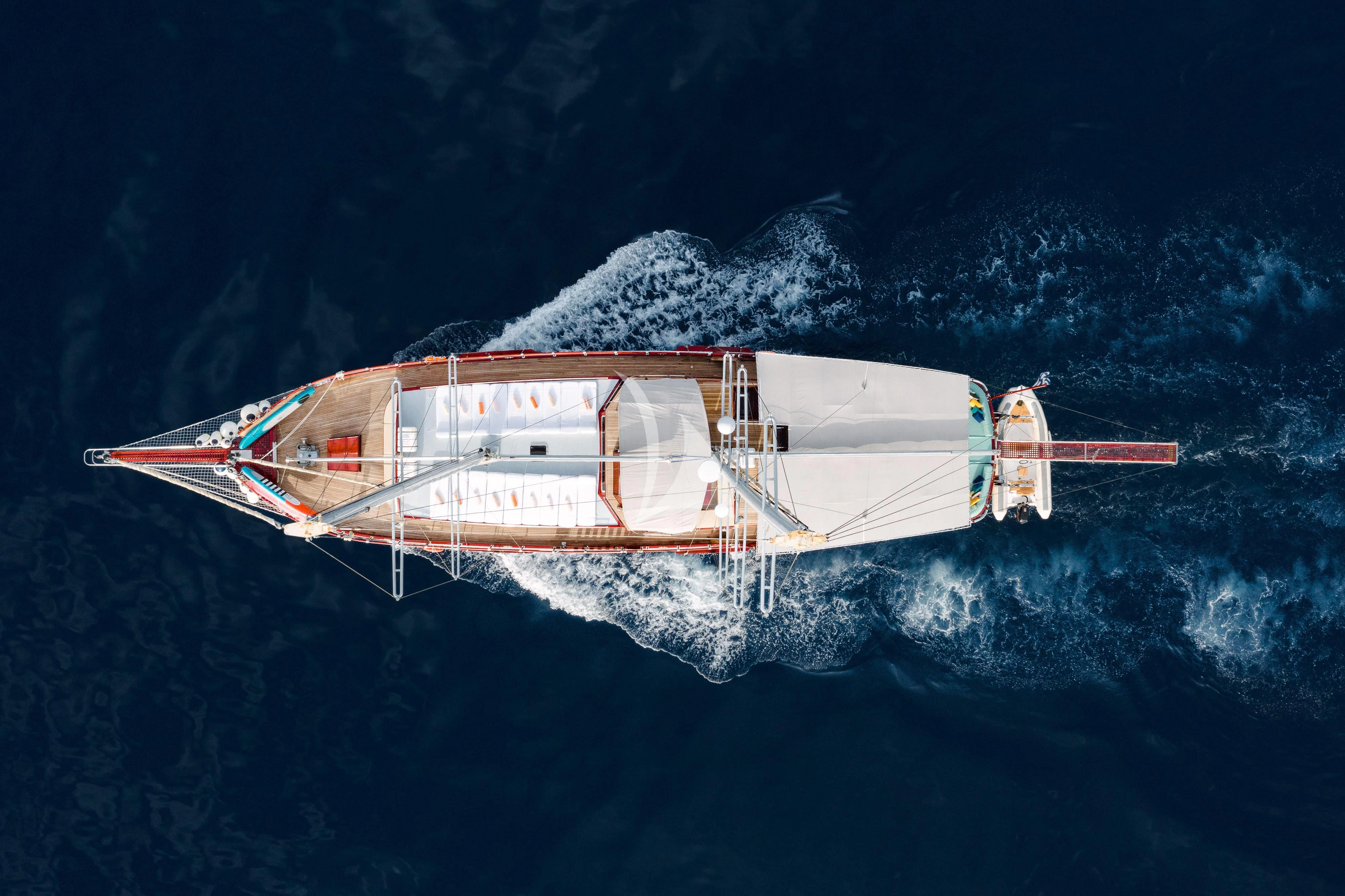 a space ship in space aboard ERATO Yacht for Charter