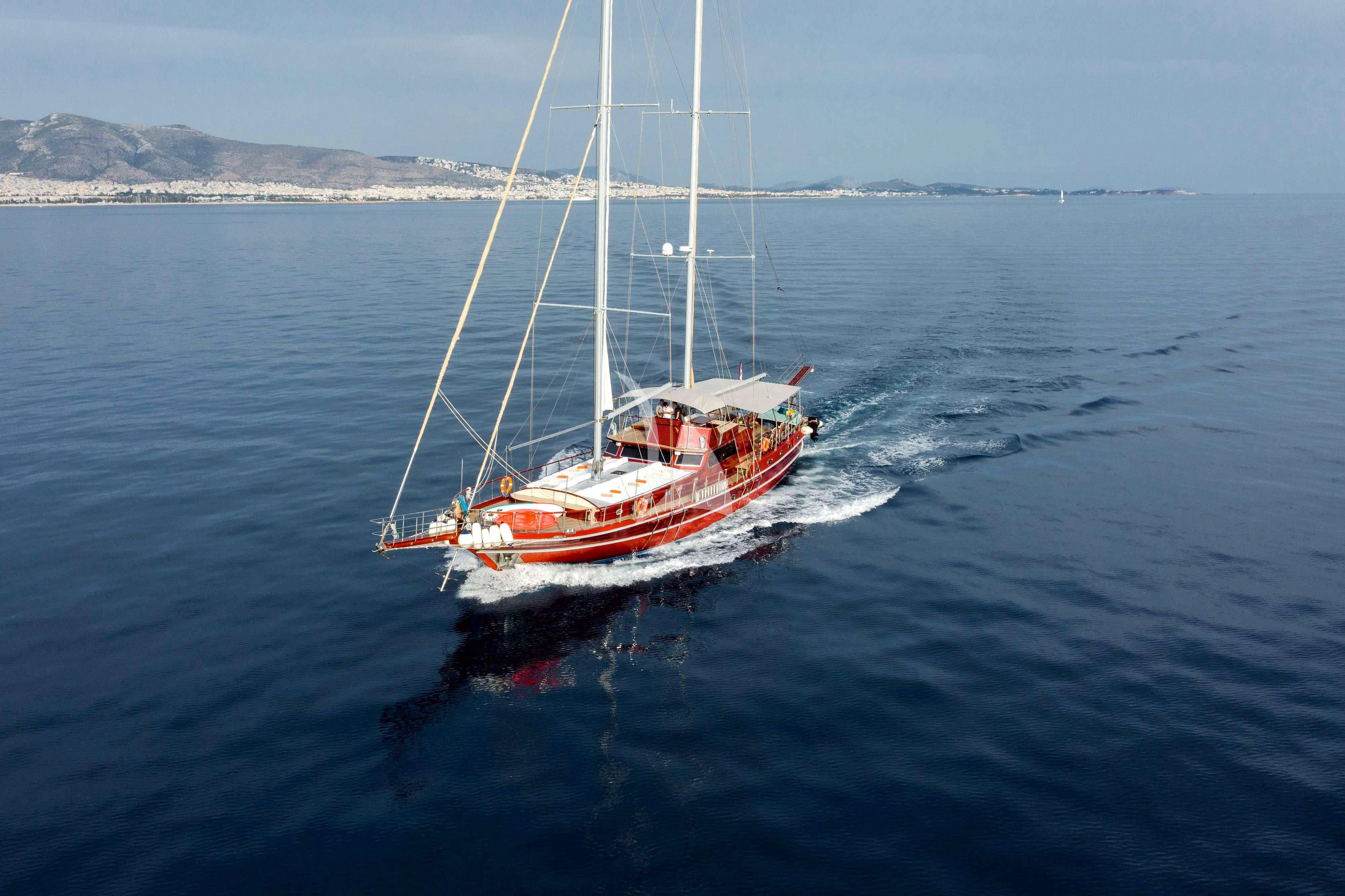 a boat in the water aboard ERATO Yacht for Charter