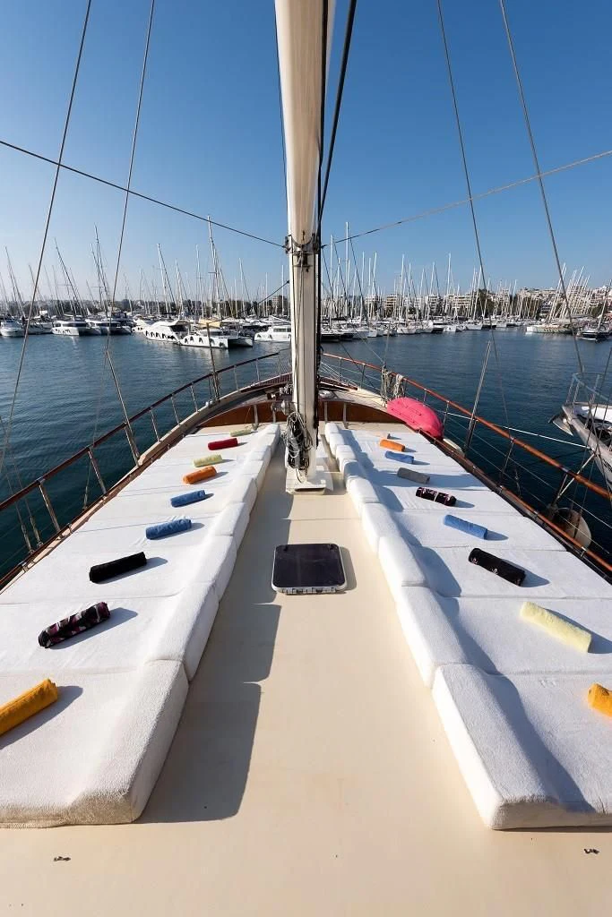 a boat on the water aboard ERATO Yacht for Charter