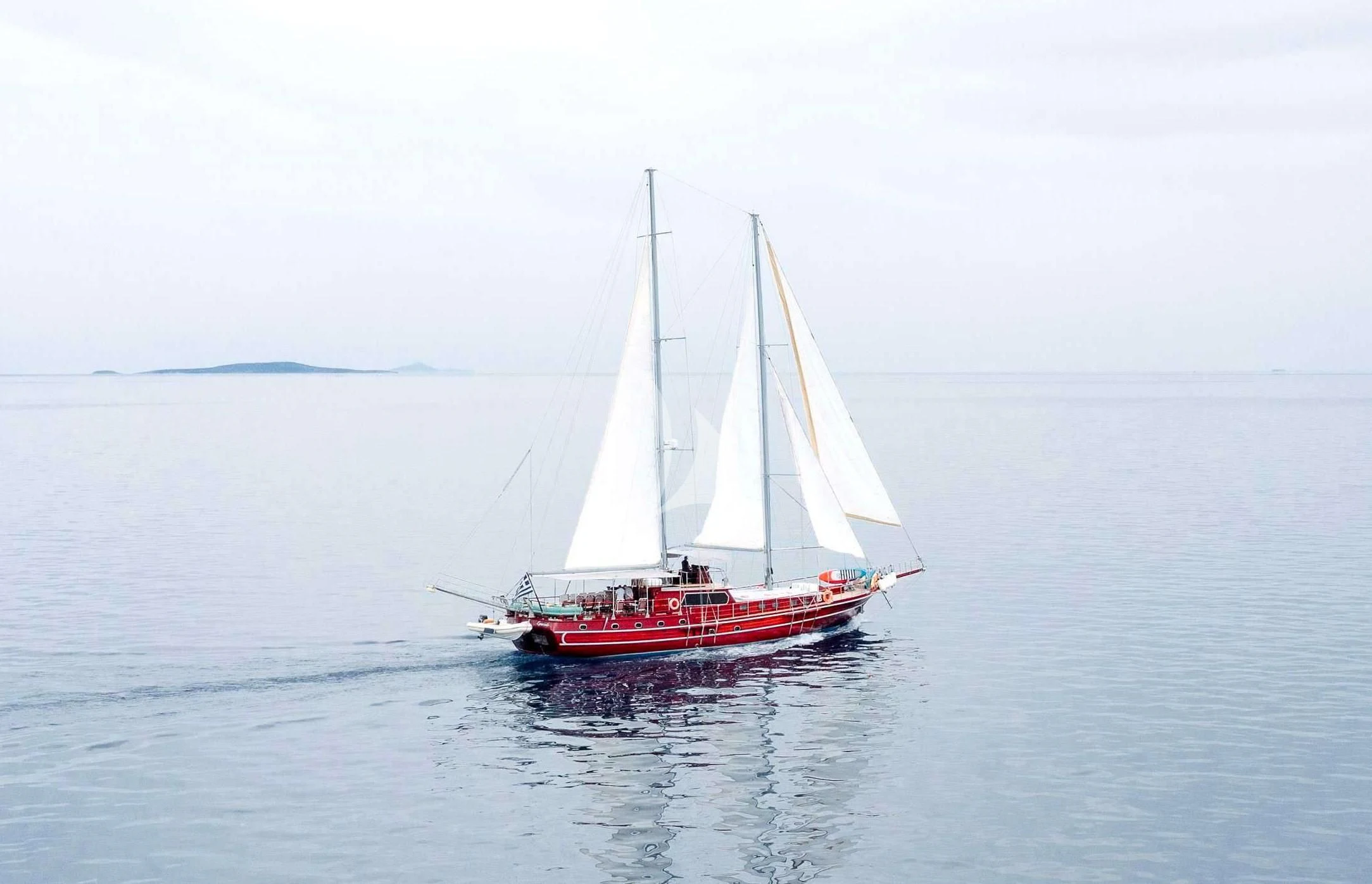 a sailboat on the water aboard ERATO Yacht for Charter