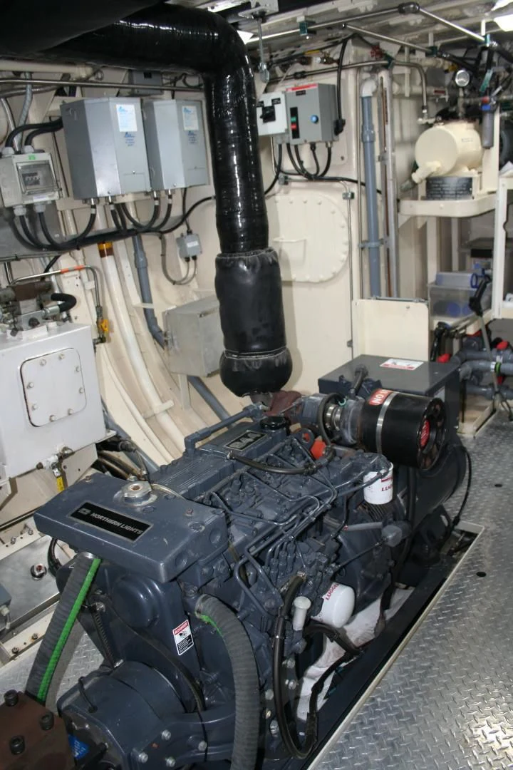 a machine with a black pipe aboard SINDBAD Yacht for Sale