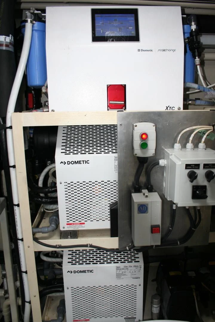 a machine with a screen aboard SINDBAD Yacht for Sale