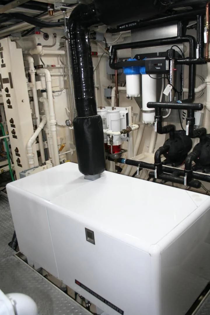 a machine with a black pipe aboard SINDBAD Yacht for Sale