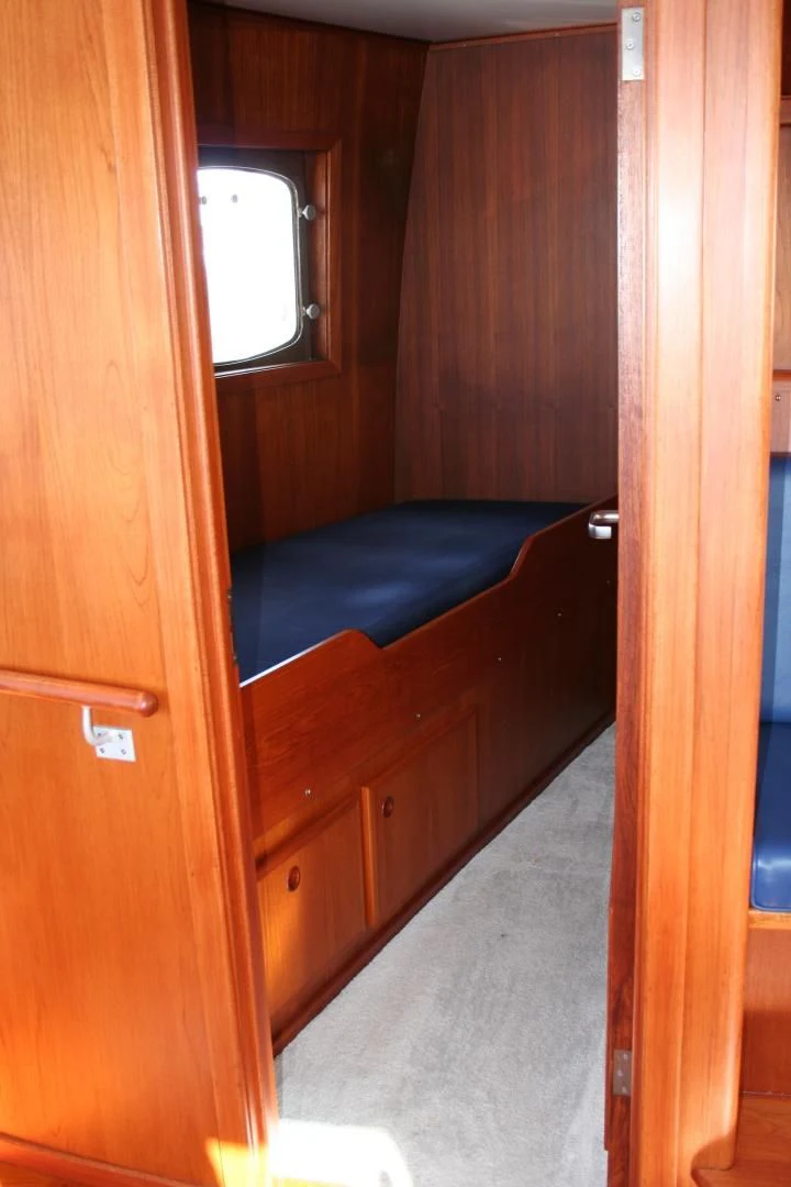 a bed in a room aboard SINDBAD Yacht for Sale