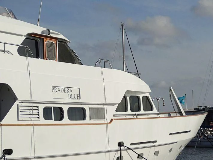 a white yacht in the water aboard SUAKIN Yacht for Sale