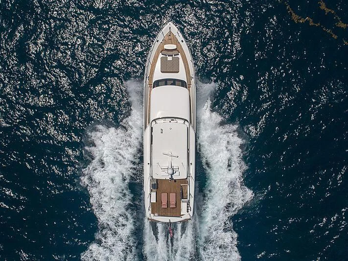 a space shuttle flying over a planet aboard SAMARITANA Yacht for Sale