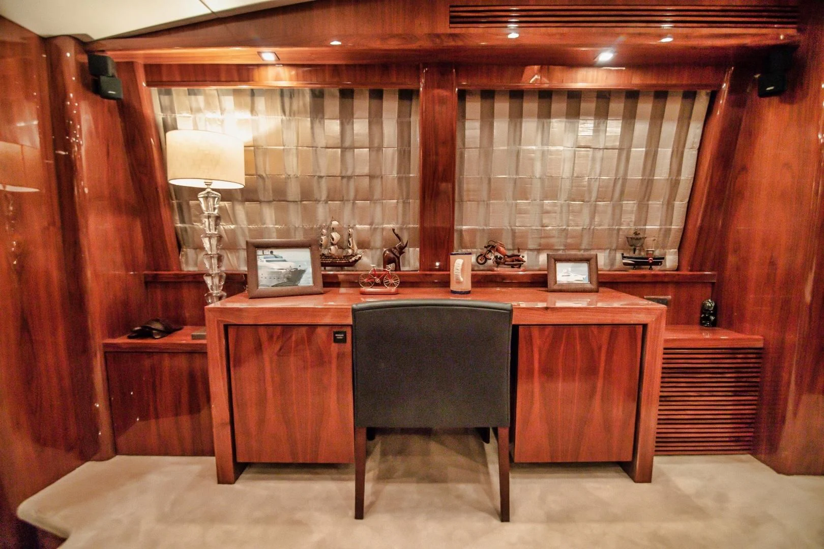 a chair in a room aboard VIVA LA VIDA Yacht for Sale
