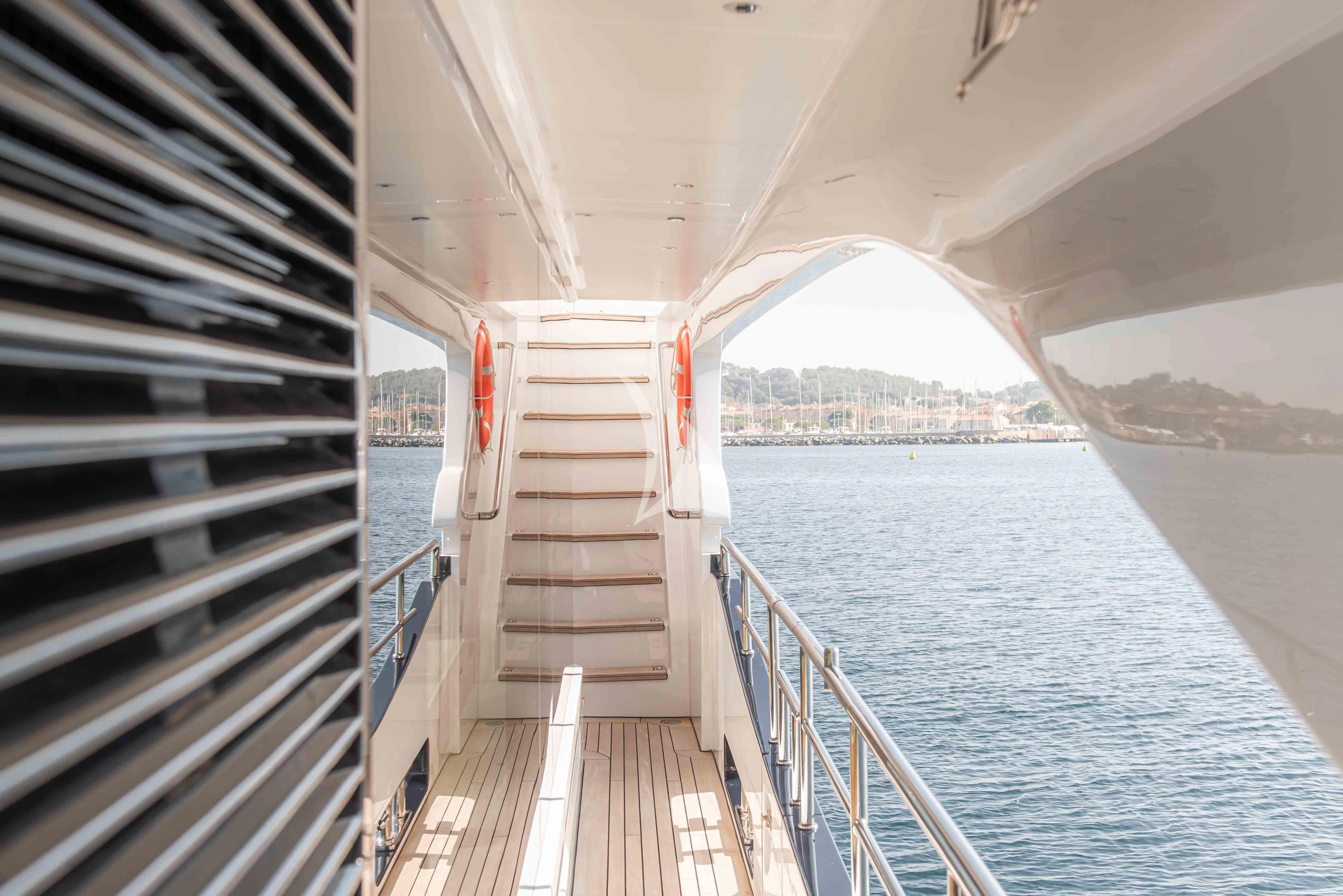 a boat on the water aboard TONIC BLUE Yacht for Sale