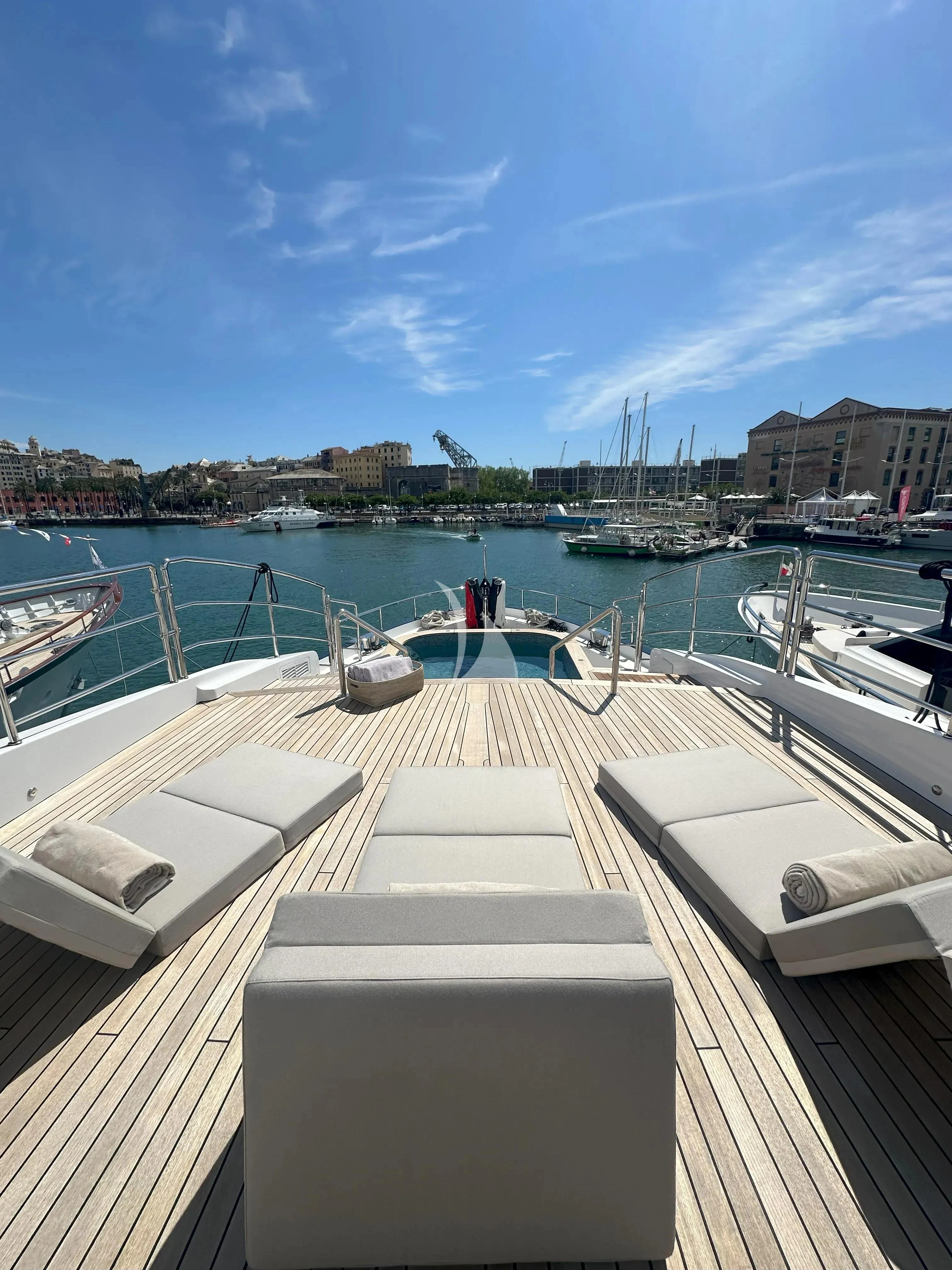 a deck of a boat aboard TONIC BLUE Yacht for Sale