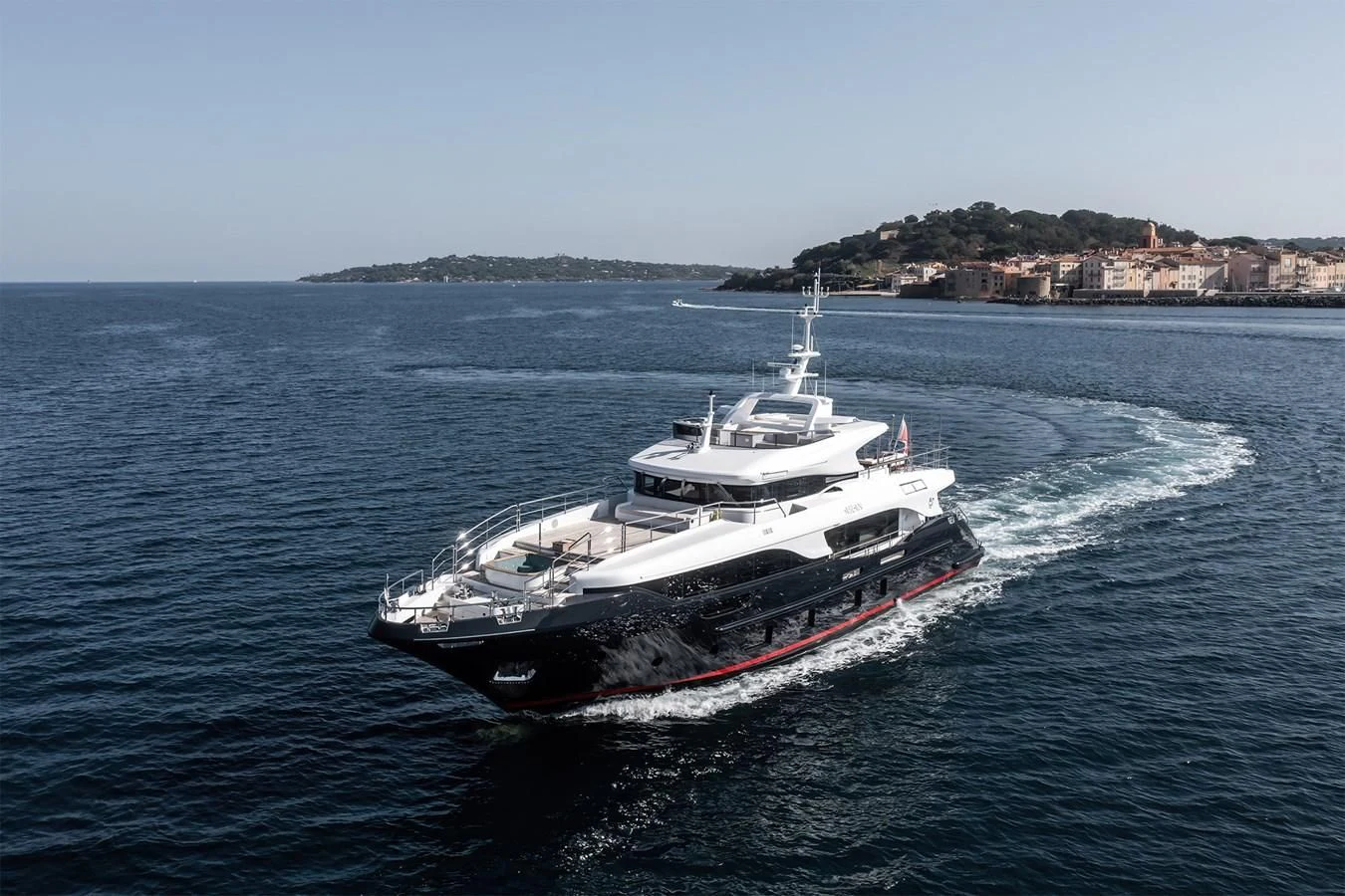 a boat on the water aboard TONIC BLUE Yacht for Sale
