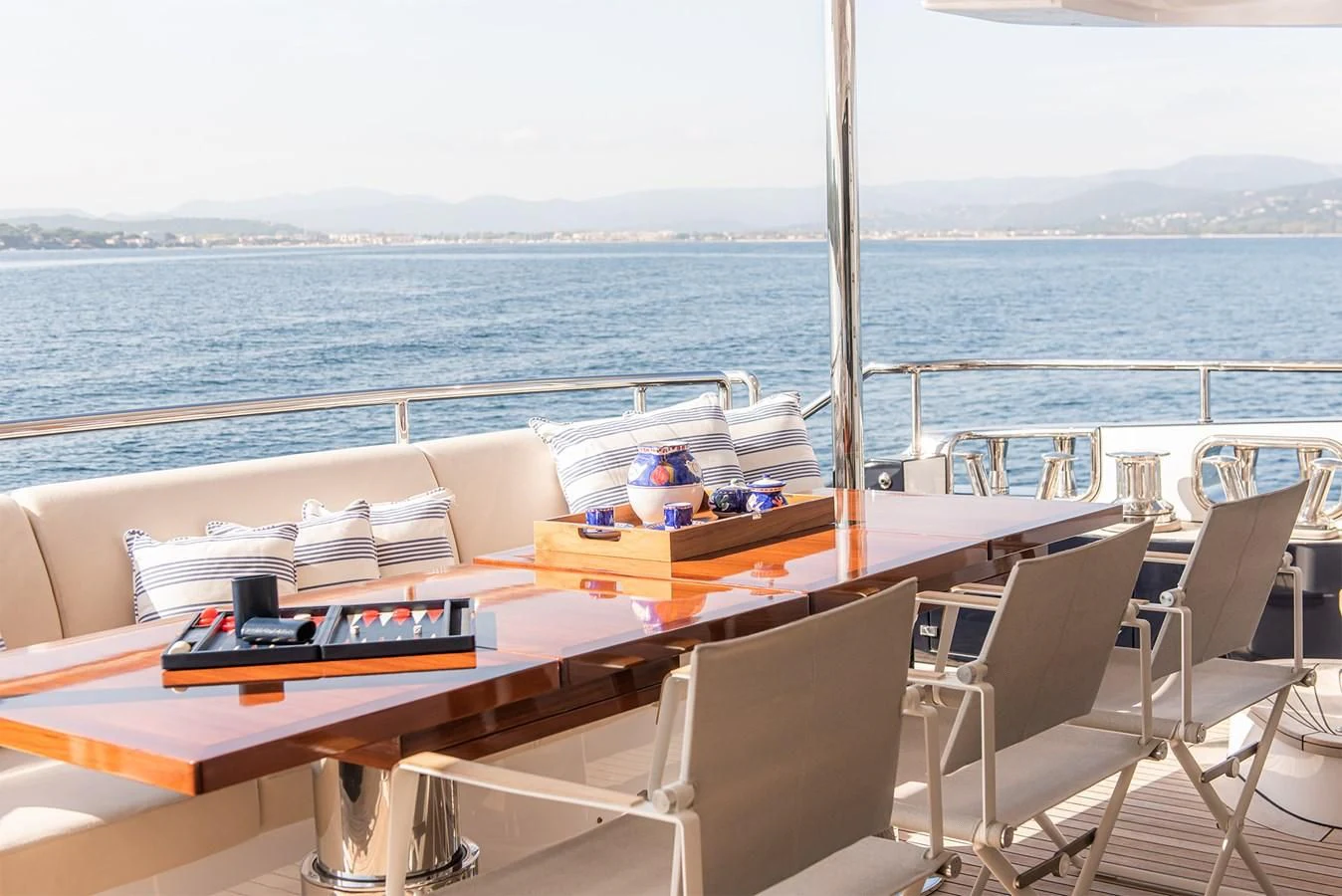 a boat on the water aboard TONIC BLUE Yacht for Sale