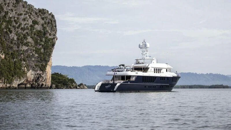 a boat on the water aboard SEA D Yacht for Sale
