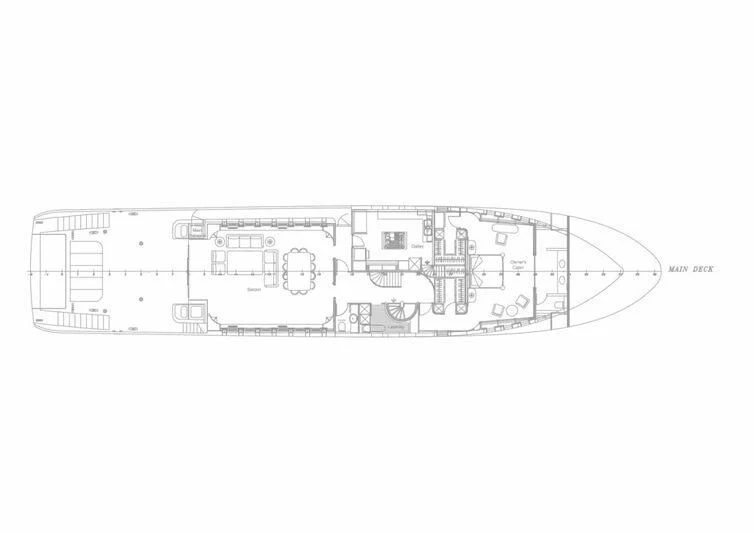 diagram, engineering drawing aboard SEA D Yacht for Sale