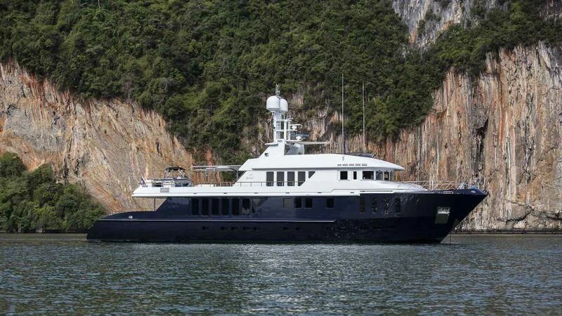 a boat on the water aboard SEA D Yacht for Sale