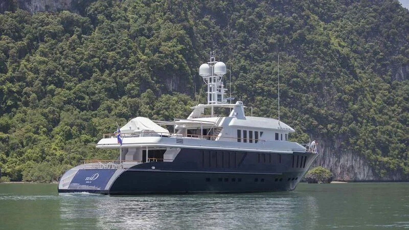 a boat on the water aboard SEA D Yacht for Sale