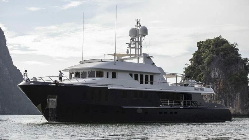 a boat on the water aboard SEA D Yacht for Sale