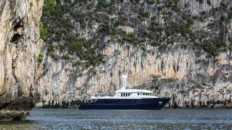 a boat in the water aboard SEA D Yacht for Sale