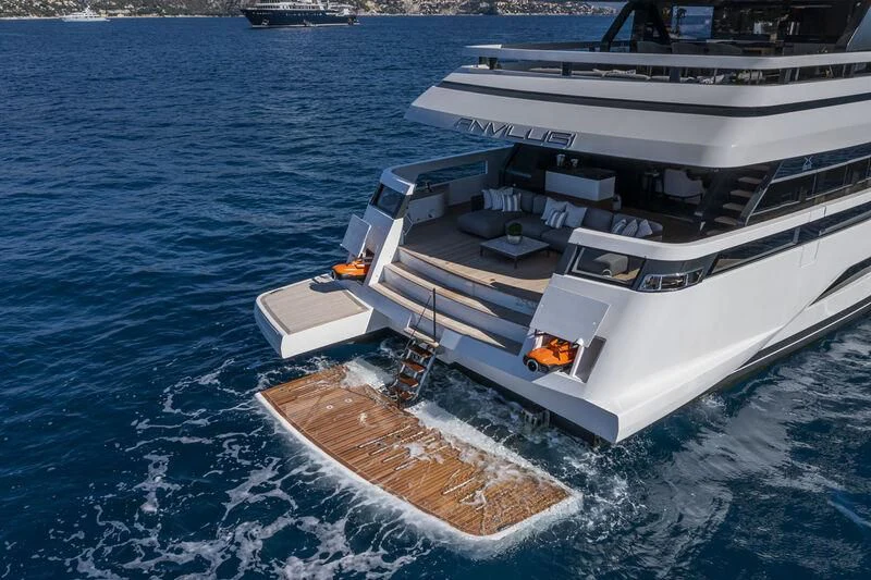 a boat on the water aboard SOLEIL Yacht for Sale