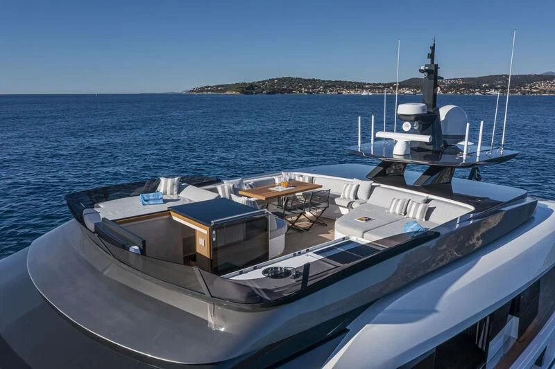 a boat on the water aboard SOLEIL Yacht for Sale