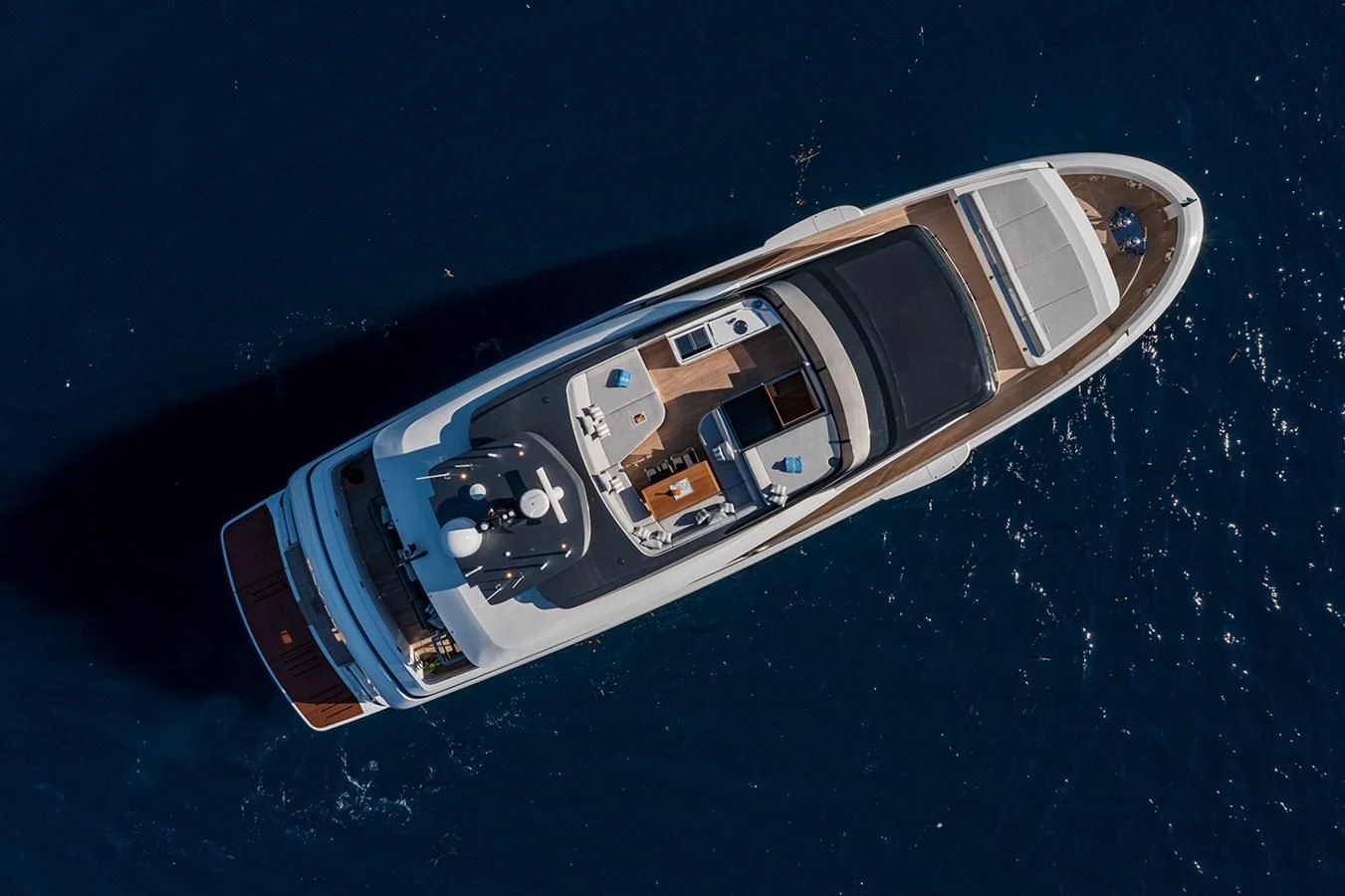 a satellite in space aboard SOLEIL Yacht for Sale