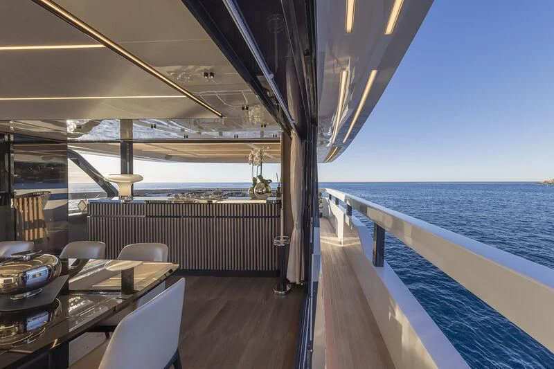 a boat on the water aboard SOLEIL Yacht for Sale