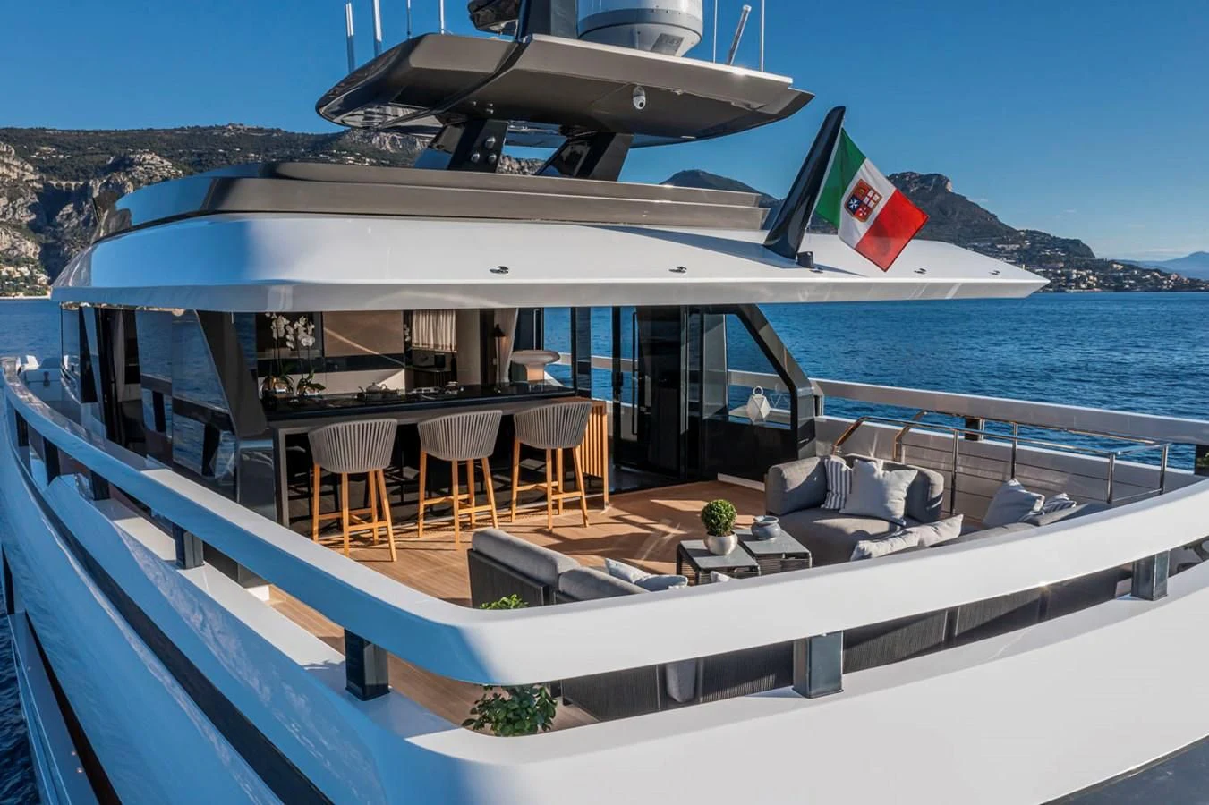 a boat on the water aboard SOLEIL Yacht for Sale