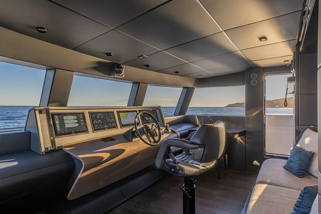 a boat on the water aboard SOLEIL Yacht for Sale