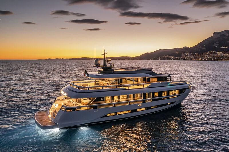 a boat in the water aboard SOLEIL Yacht for Sale