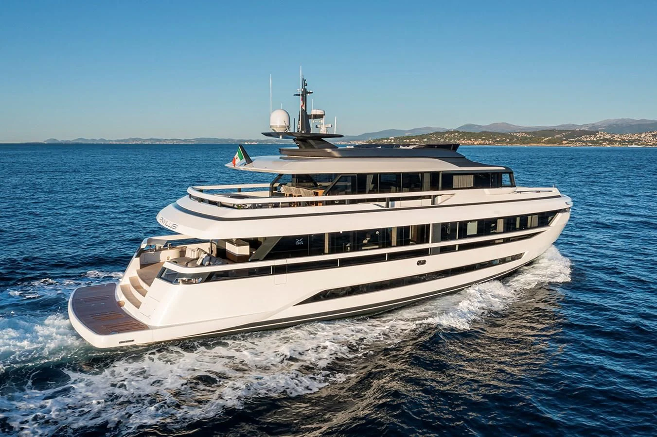 a boat on the water aboard SOLEIL Yacht for Sale