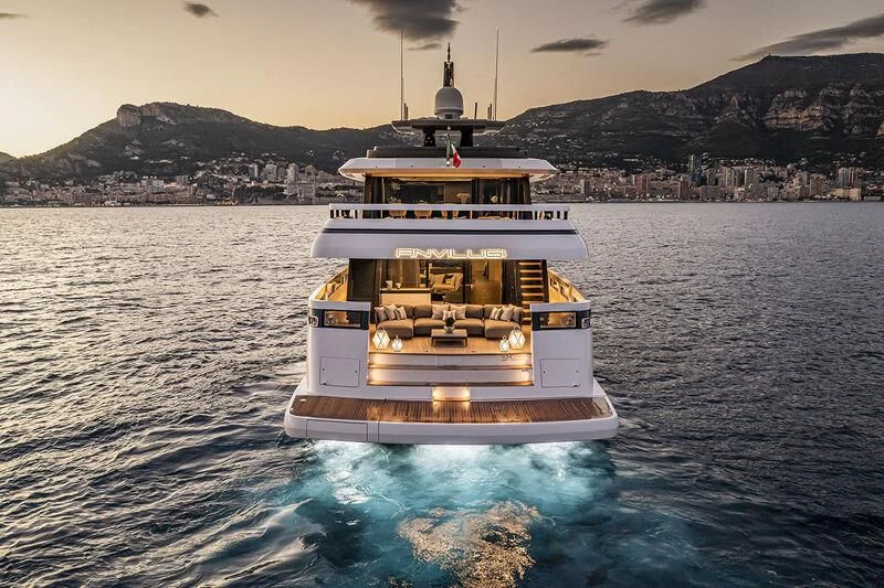a boat in the water aboard SOLEIL Yacht for Sale