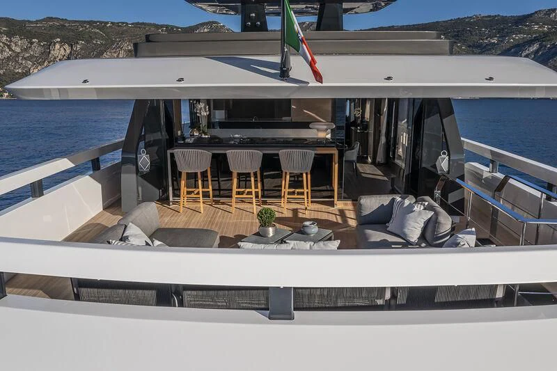 a boat on the water aboard SOLEIL Yacht for Sale