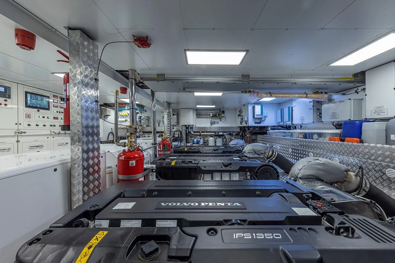 a large machine in a factory aboard SOLEIL Yacht for Sale