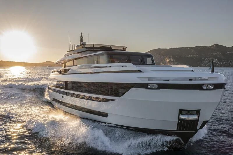 a boat on the beach aboard SOLEIL Yacht for Sale