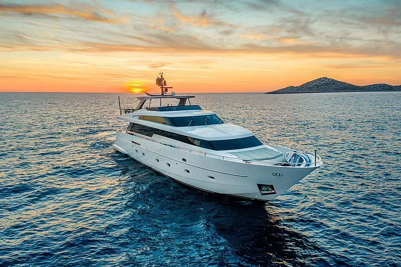 a boat in the water aboard CASA Yacht for Sale