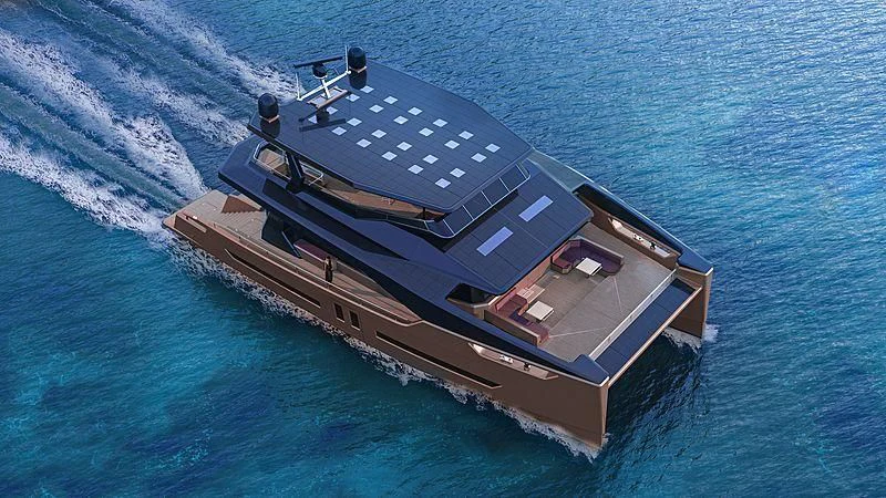 a large ship in the water aboard OCEAN ECO 90/02 Yacht for Sale