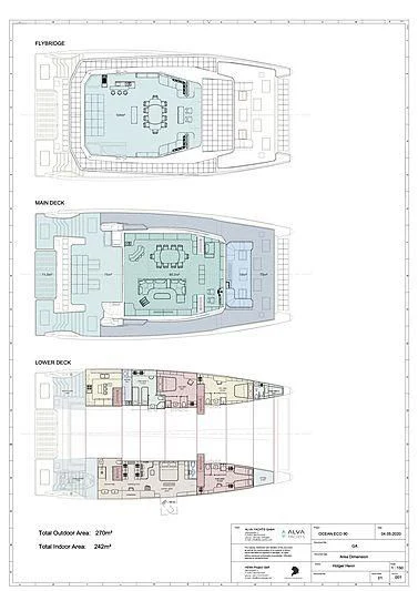 diagram aboard OCEAN ECO 90/02 Yacht for Sale