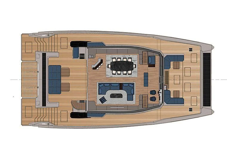 a computer generated image of a building aboard OCEAN ECO 90/02 Yacht for Sale