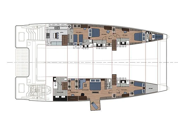 diagram, engineering drawing aboard OCEAN ECO 90/02 Yacht for Sale