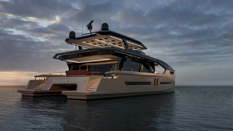 a boat on the water aboard OCEAN ECO 90/02 Yacht for Sale