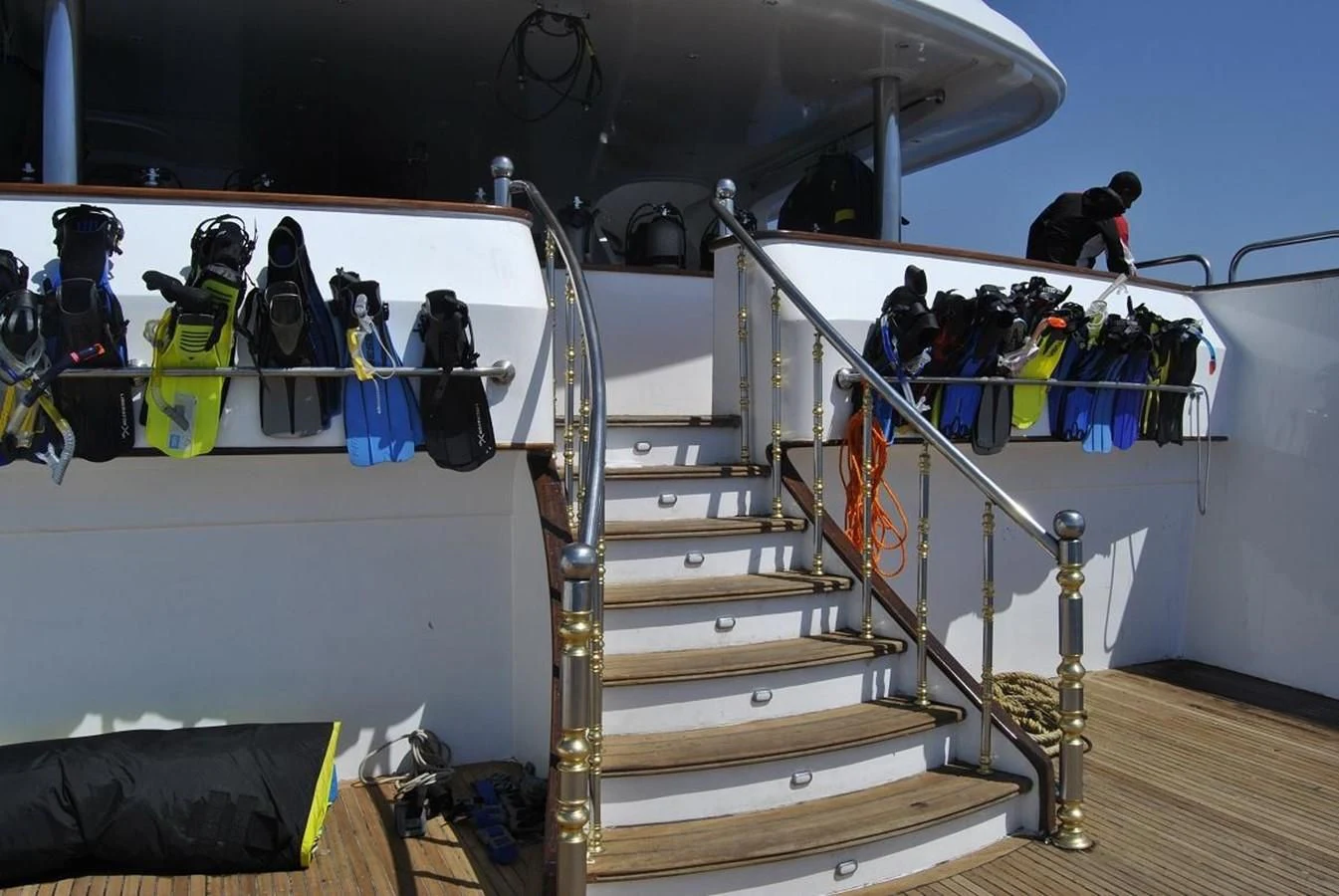 a group of people on a boat aboard SCUBA SCENE Yacht for Sale