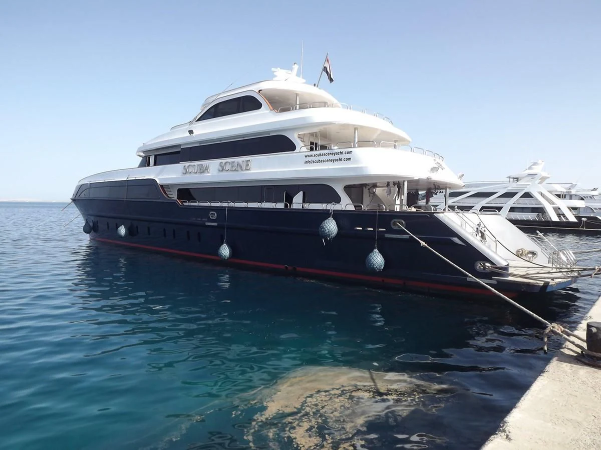 a boat on the water aboard SCUBA SCENE Yacht for Sale